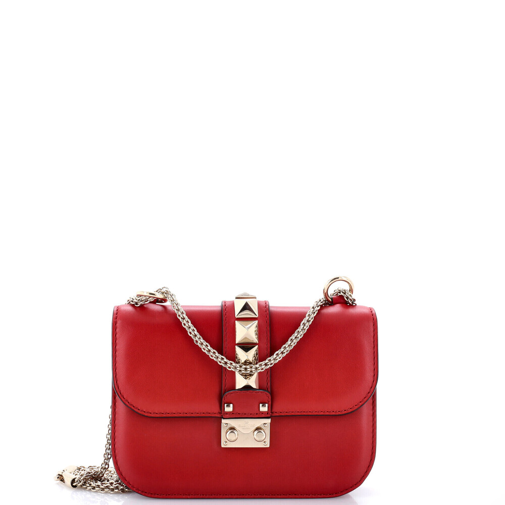 Valentino Garavani Small Glam Lock Shoulder Bag Leather